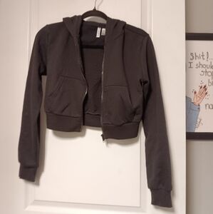 Black cropped jacket